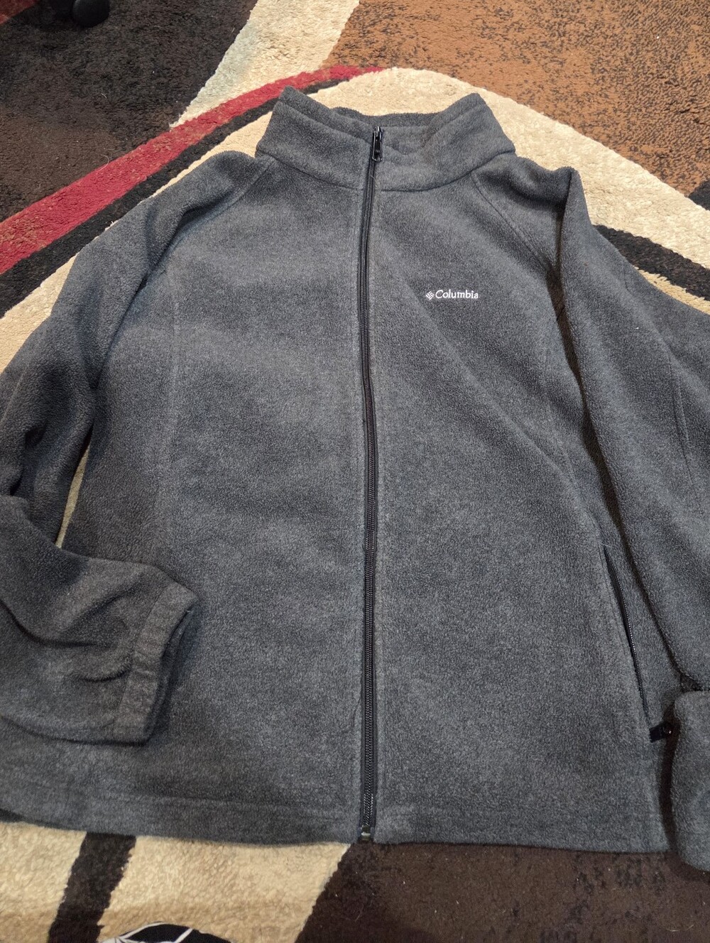 Columbia Womens Gray Full-Zip Fleece Jacket